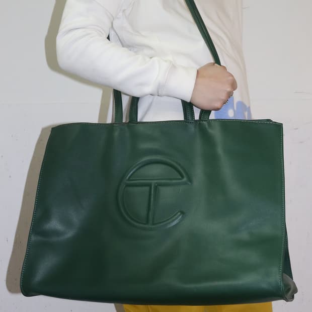 텔파 라지 쇼핑백 다크 올리브