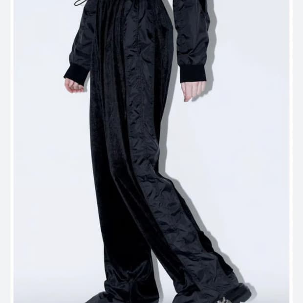 토가 풀라 Toga Pulla 아카이브스 벨벳 트랙 팬츠 블랙 38