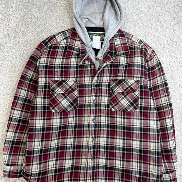 필드앤스트림 플란넬 후디 셔츠/#2578