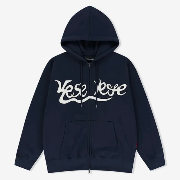 예쓰아이씨 Y.E.S Snail Logo Zip-up Hoodie Nav