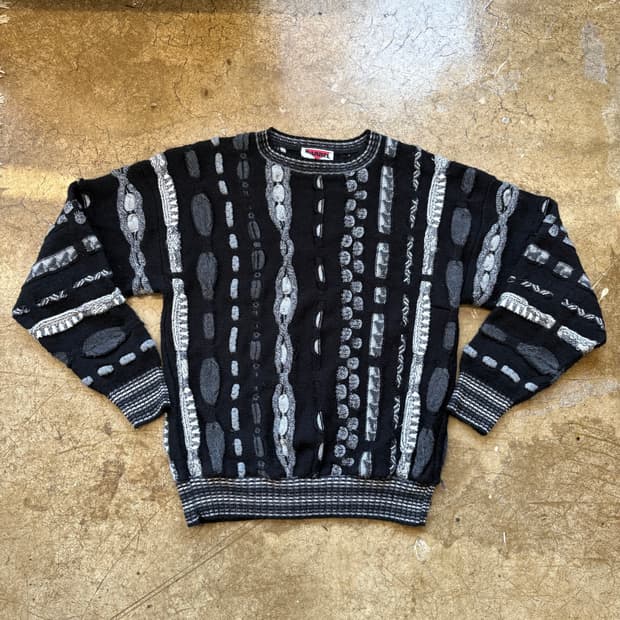 미국 생산 빈티지 패턴 아크릴 스웨터