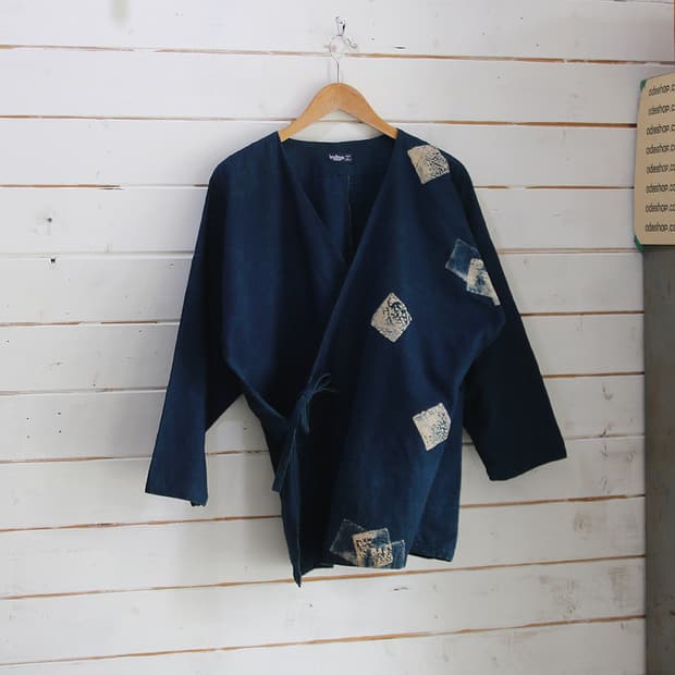 (착용컷) Indigo 진베이 상의 (남성용 100)