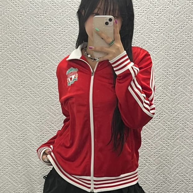 아디다스 희귀 리버풀 축구 트랙탑 져지 집업 L C06651