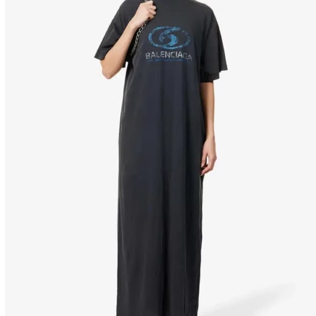 (구해요) 발렌시아가 서퍼 로고 맥시 드레스