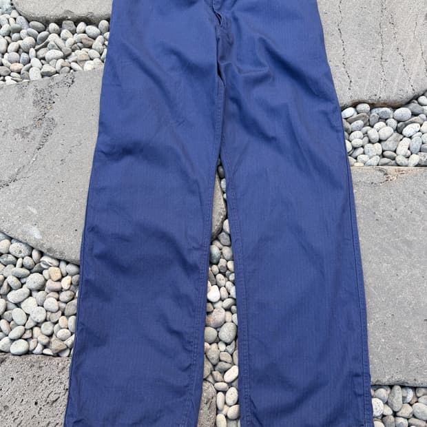 1980s GERMAN HBT INK BLUE 헤링본트윌 프렌치워크팬츠