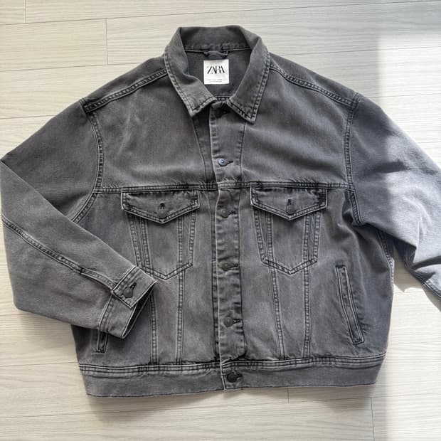 자라 그레이 데님자켓