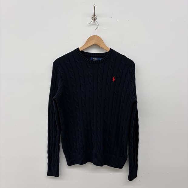 폴로 랄프로렌 네이비 꽈배기 니트 남s