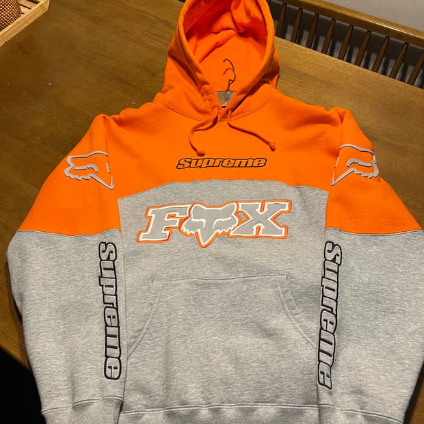 슈프림 폭스레이싱 헤더그레이 후디