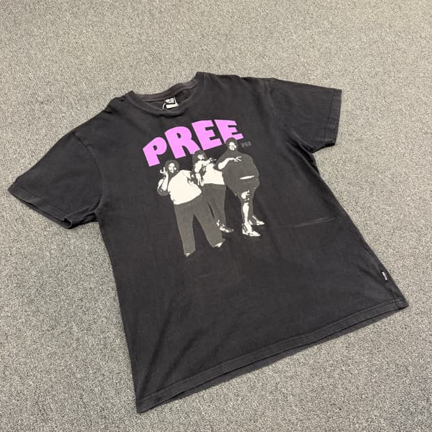 XL) NESTA 빈티지 프린팅 반팔 티셔츠