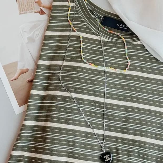 샤넬 롱체인 볼륨 목걸이 (65cm) 업사이클링