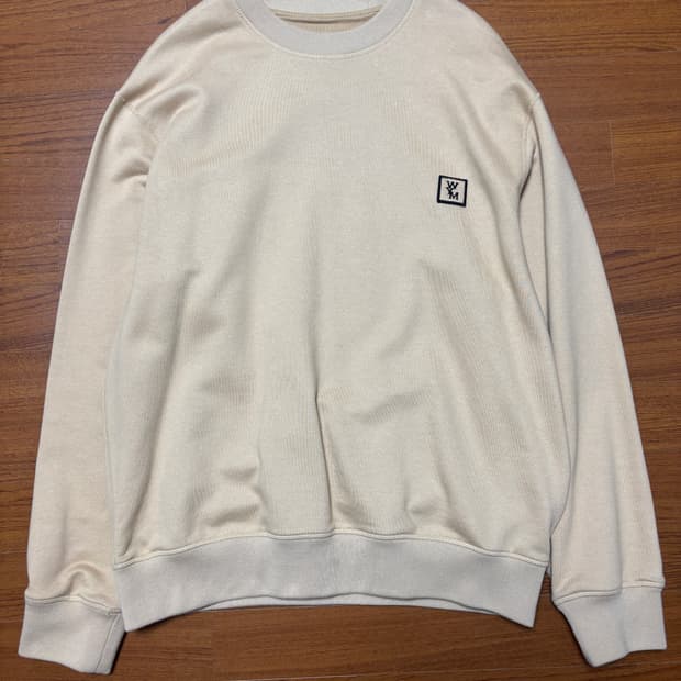 우영미 백로고 스웨트셔츠 베이지 46