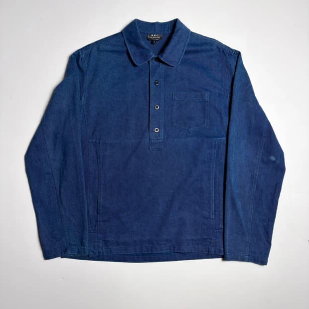 아페쎄 A.P.C. 하프 플래킷 포켓 코튼 셔츠 R1194