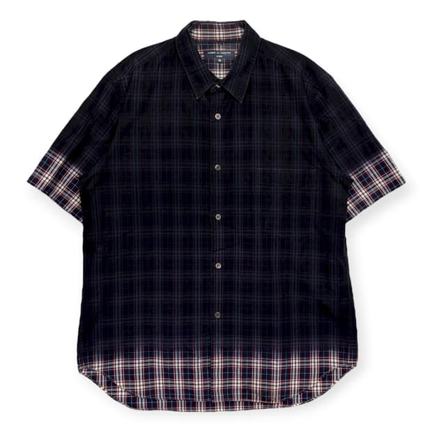 꼼데가르송 패턴 반팔 셔츠