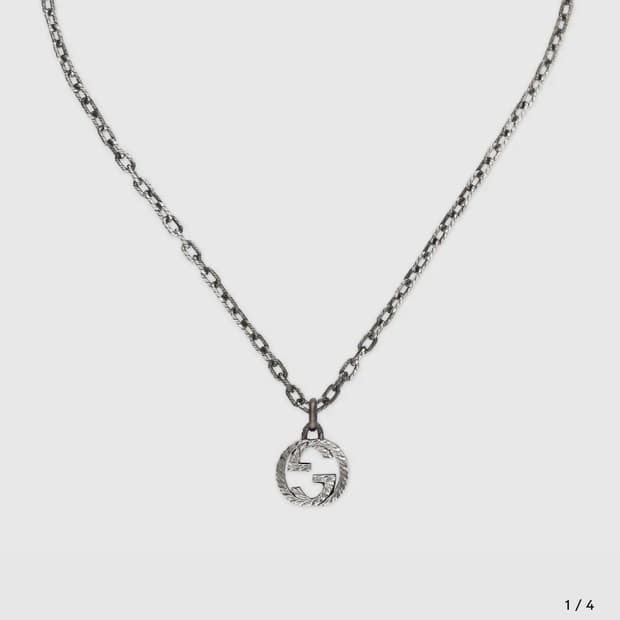 [정품] 구찌 인터로킹 G 펜던트 목걸이