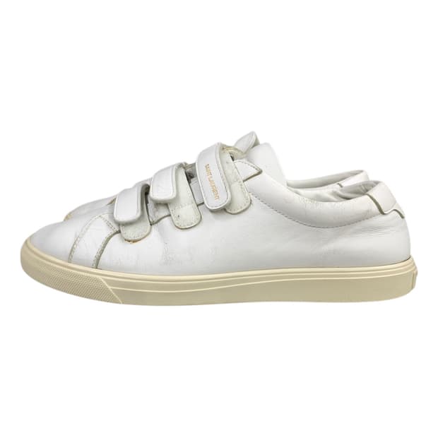 생로랑 레더 벨크로 스니커즈 화이트 42(270)