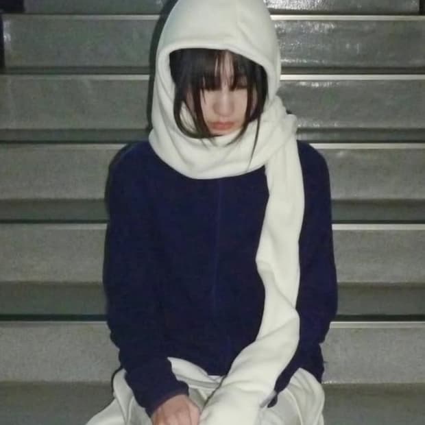 택포) 지초이 fleece hooded glove scarf