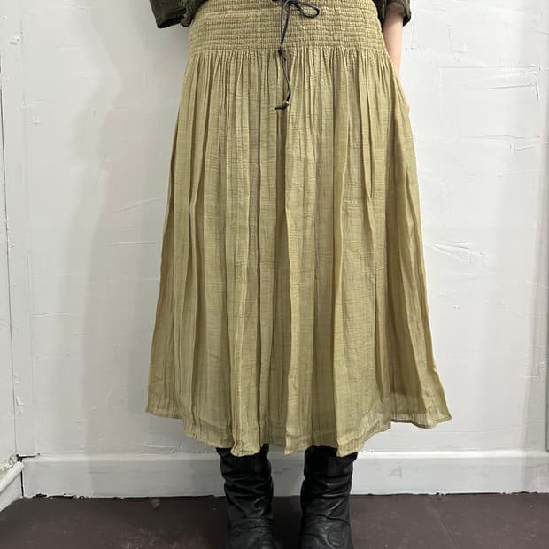 natural flare banding skirt