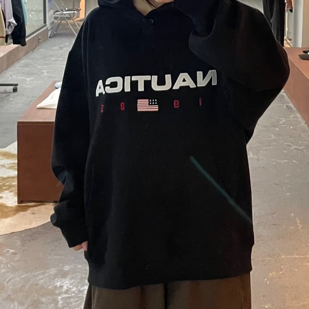 노티카 83 플래그 성조기 후드티 H2511