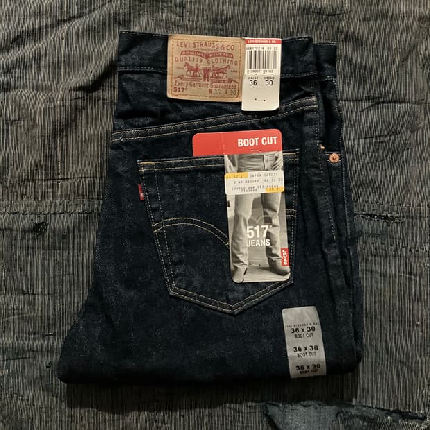 🇺🇸 데드스탁 USA 빈티지 리바이스 517 부츠컷 데님 팬츠