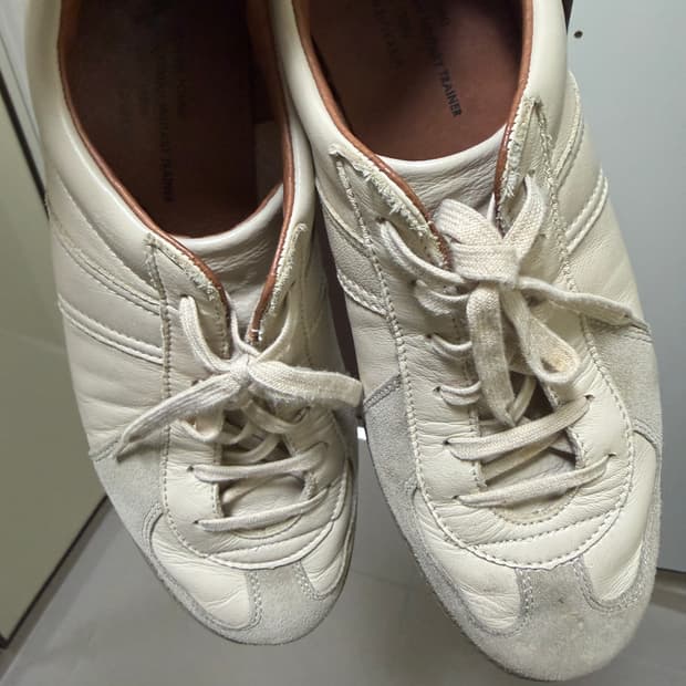 리프로덕션 오브 파운드 저먼 밀리터리 트레이너 panna 색상 44사이즈