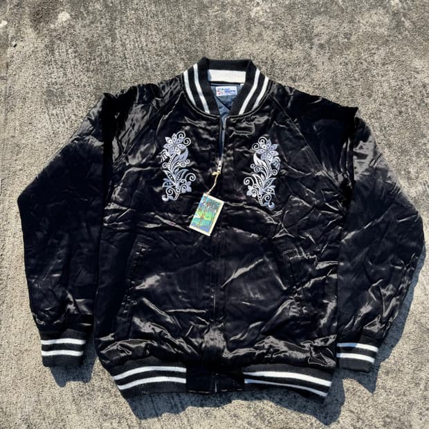 [L~XL] Reyn spooner 레인스푸너 사틴 자켓 스카쟌