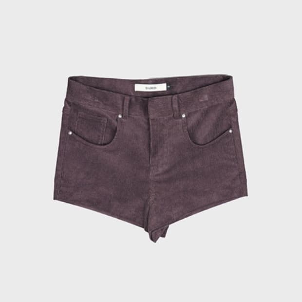 데어드 퍼플 코듀로이 쇼츠 s