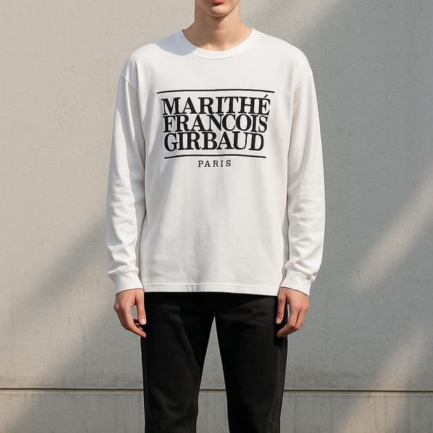 마리떼 프랑소와 저버 화이트 긴팔 티셔츠_XL