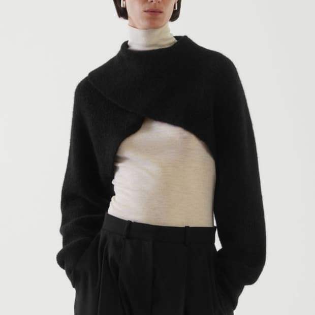 Cos 리브드 니트 볼레로