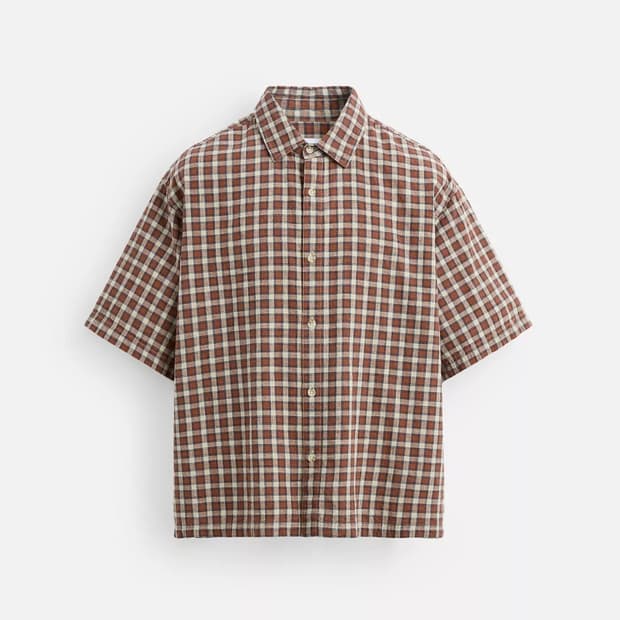 자라 텍스쳐드 체크 셔츠 zara textured check shirt