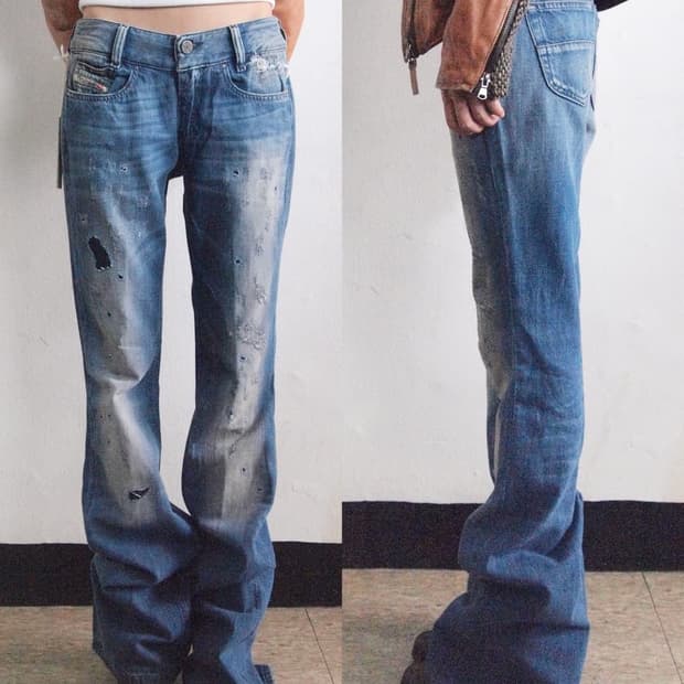 디젤 그런지 디스트로이드 플레어 부츠컷 데님