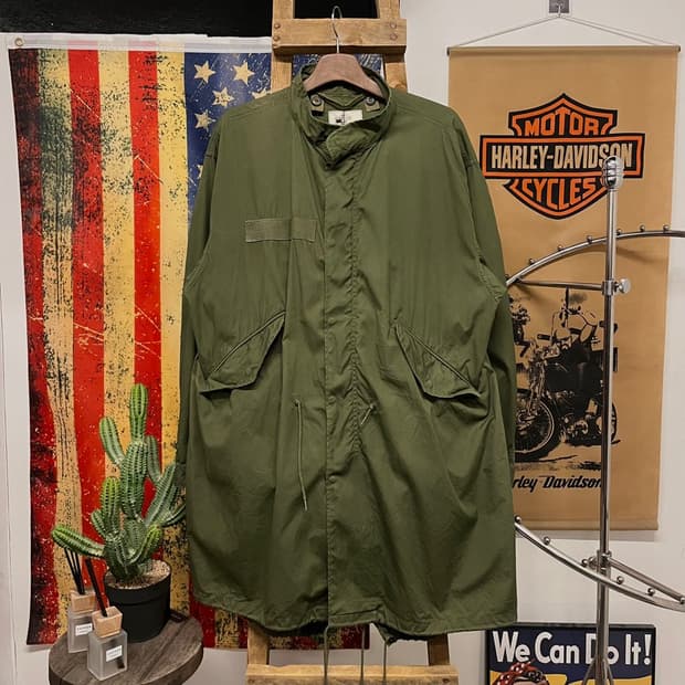 80s 오리지널 미군 M-65 피쉬테일 개파카 야상 외피 N000