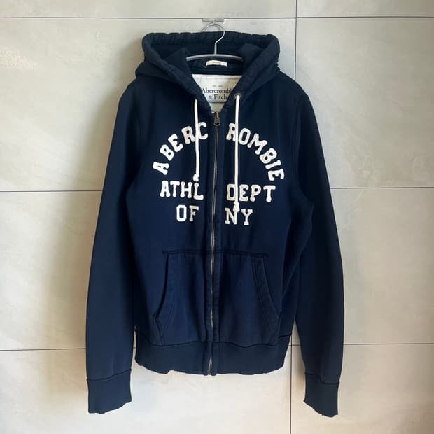 [2XL] 아베크롬비 스펠로고 대장 후드집업 네이비