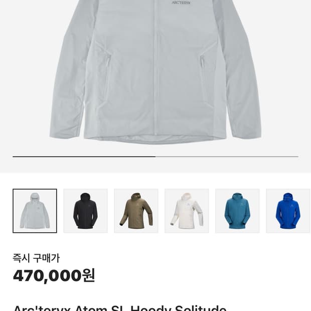 아크테릭스 아톰 SL 후디 솔리튜드