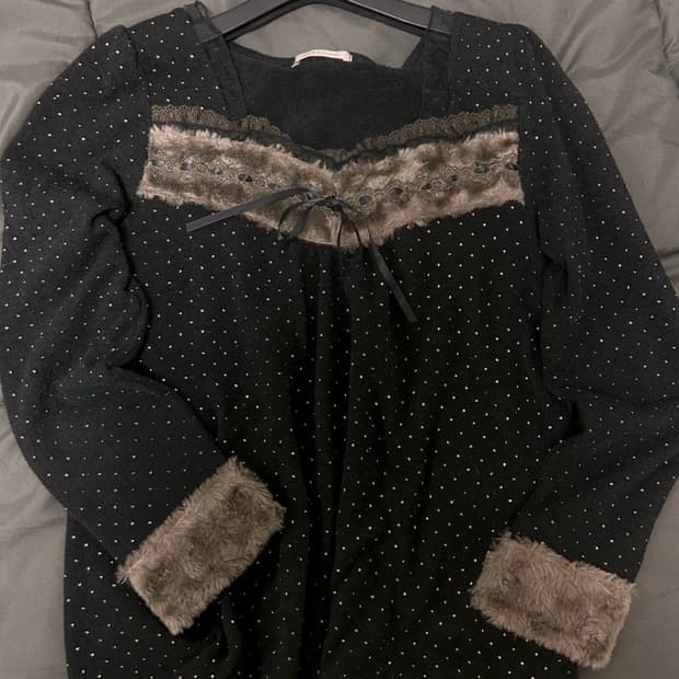 일본빈티지 퍼 티셔츠 엑시즈팜