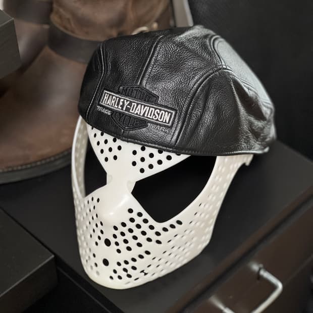 할리데이비슨 가죽 헌팅캡 블랙 L (약58-59호)