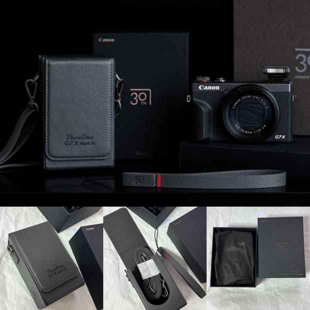 캐논 G7X Mark3 30주년 한정판 전용케이스 + 스트랩 새상품