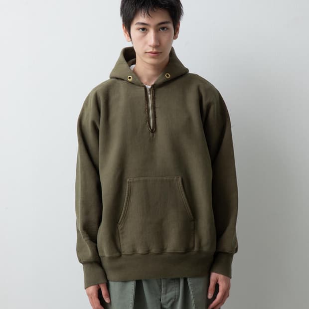 25ss VINTAGE HALF ZIP SWEAT HOODIE