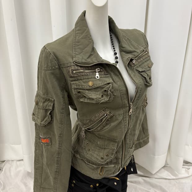 y2k 포켓 디테일 야상자켓