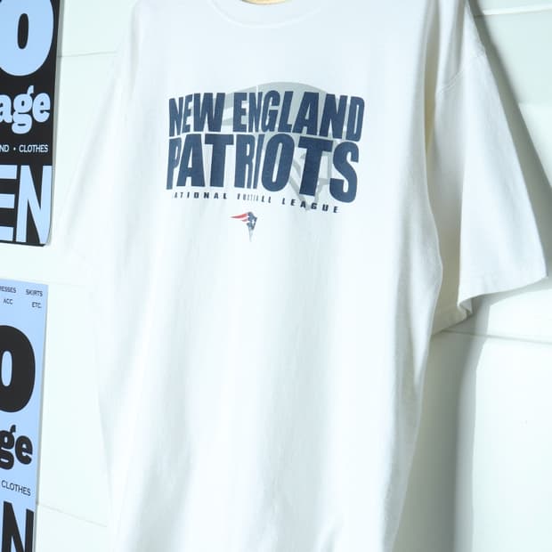 (L-2XL) 엔에프엘 반팔 티셔츠 USA 흰색 패트리어츠-H36316