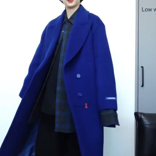 아더에러 블루 더블 코트