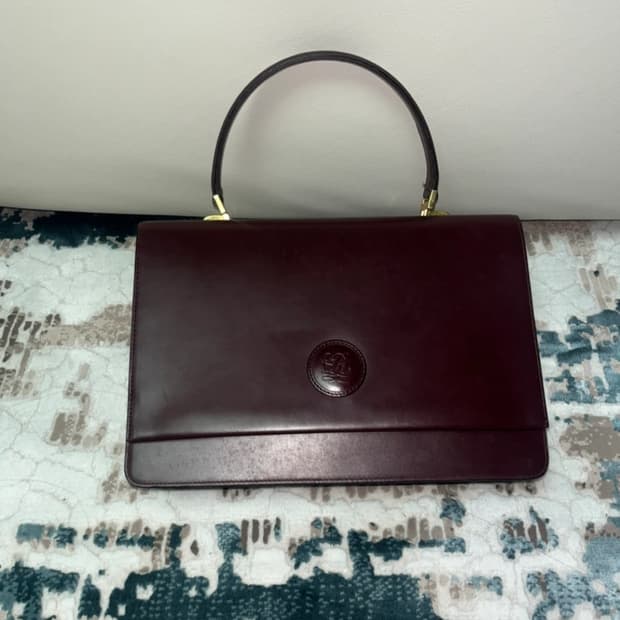 루이까또즈 버건디 가죽 숄더백