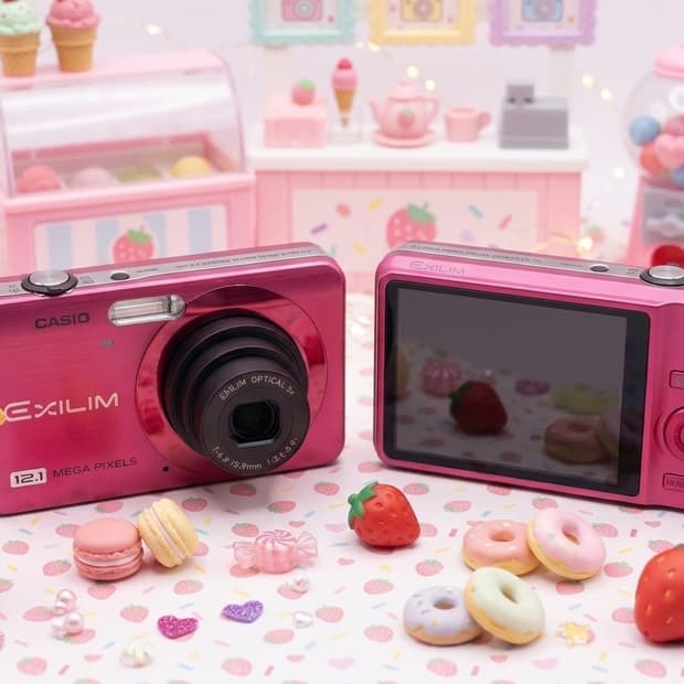 바로사용/작례o) 카시오 엑슬림 ex z90 핑크