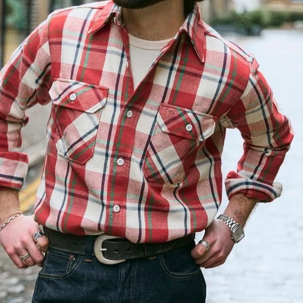 웨어하우스 플란넬셔츠 3104 c패턴 L(40)