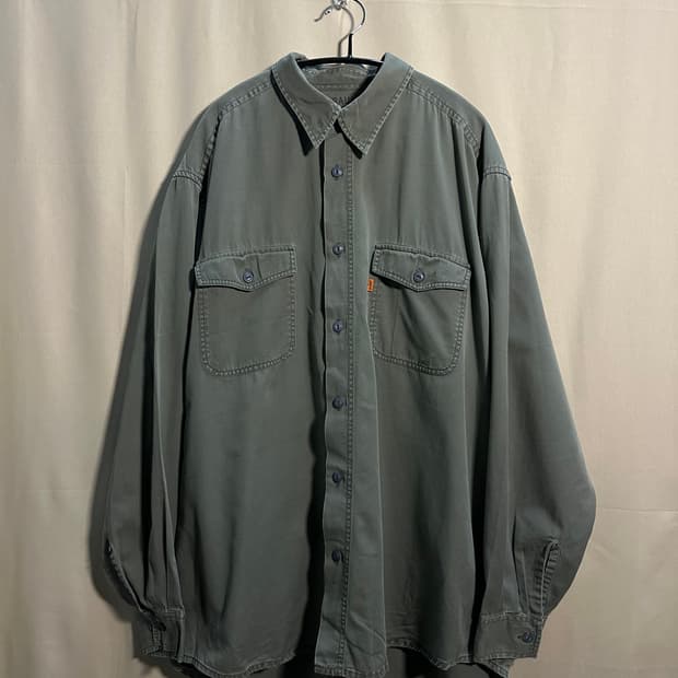 리바이스 빈티지 오렌지탭 워크 셔츠 처분 