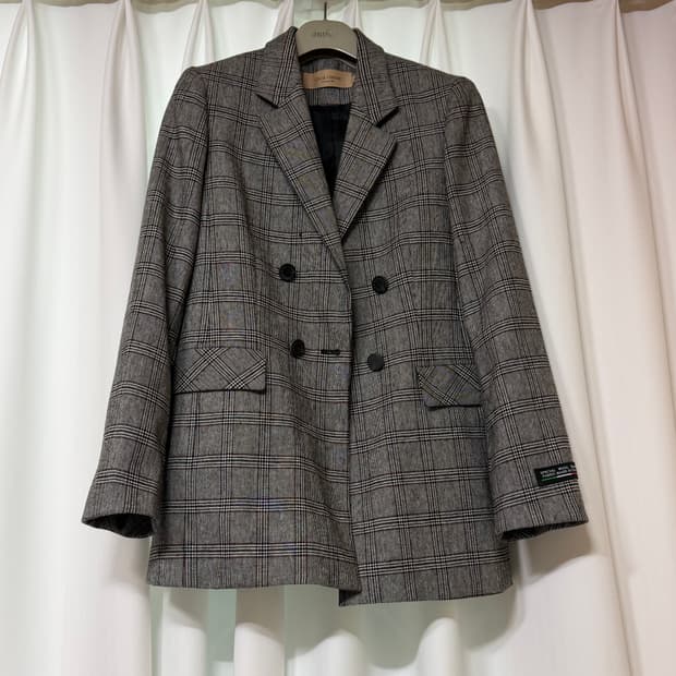 올리비아 하슬러 울 체크 수트셋업