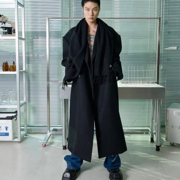 csc 스카프 코트 2사이즈 풀구성