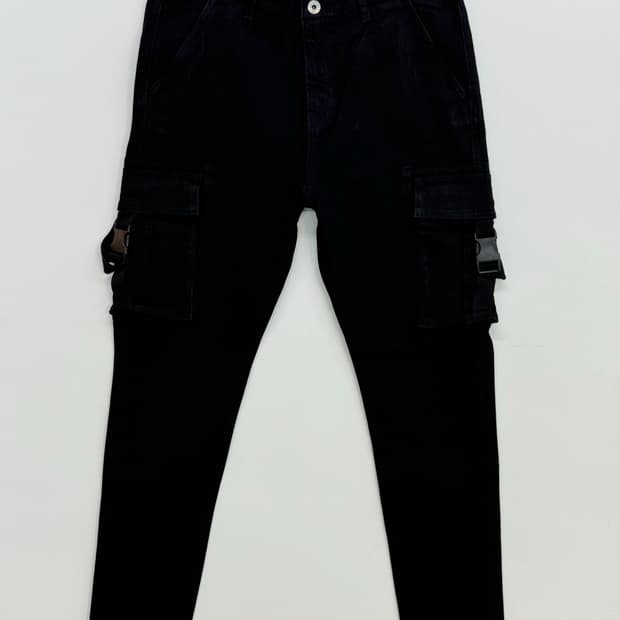 ZARA 스키니 카고 팬츠 블랙