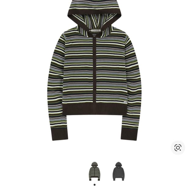 코이세이오 소프트 니트 집업 스트라이프