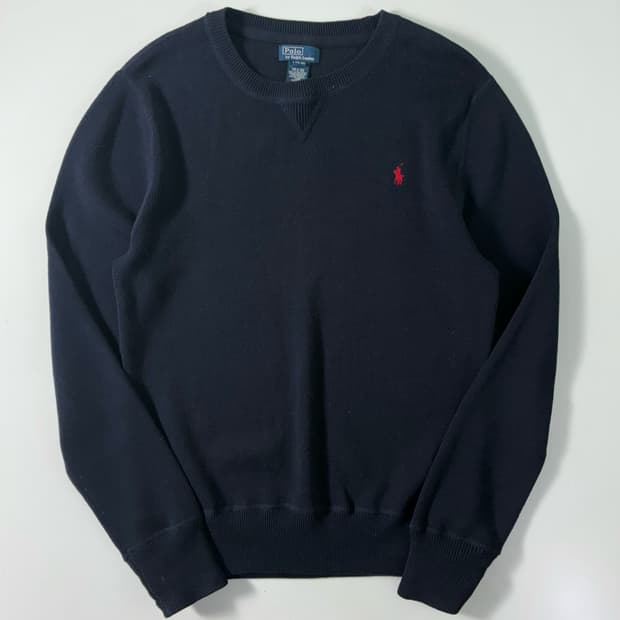 Polo  폴로 랄프로렌 자수 코튼 네이비 맨투맨  
