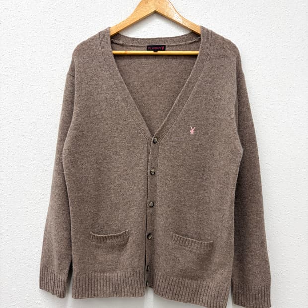 PLAYBOY 울 브이넥 가디건